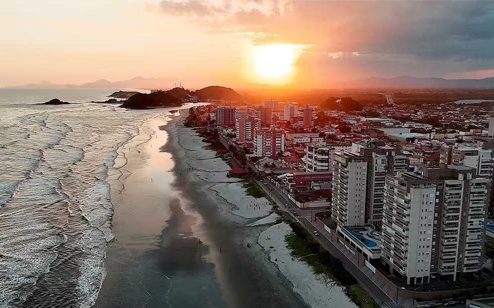 Paisagem de Itanhaém, no litoral de São Paulo